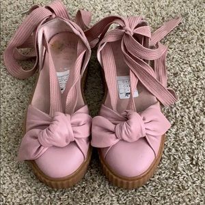 Fenty x Puma pink bow creeper